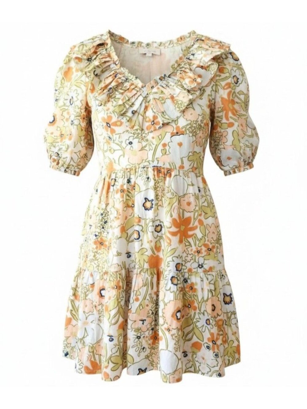 CLEOBELLA by Evereve Farrah Organic Cotton Mini Dress in Floral Sz. Small